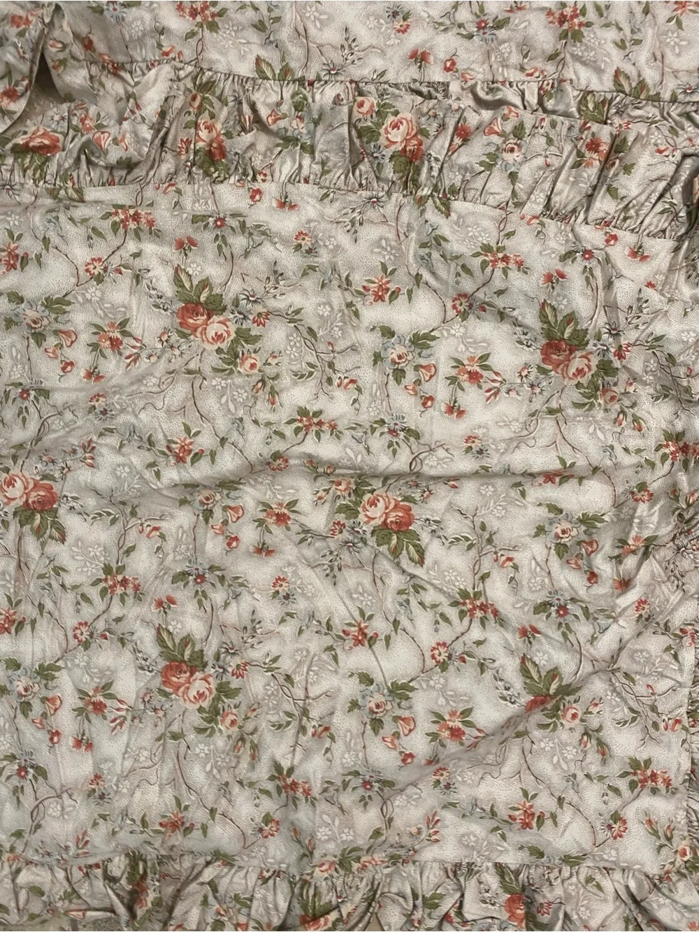 Vintage Rare Lauren Ralph Lauren Cole Brook Ruffled Floral Pillow King Shamsi